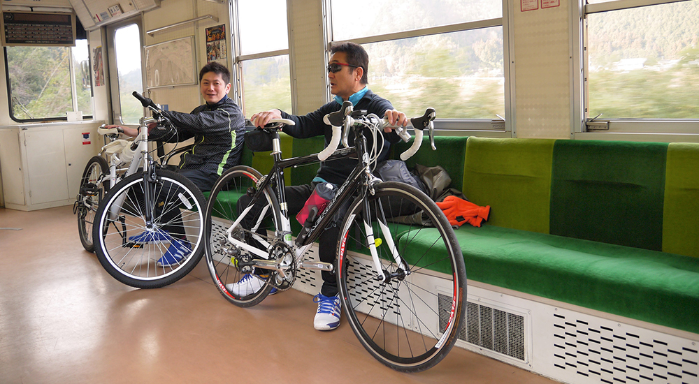 サイクリング列車の様子