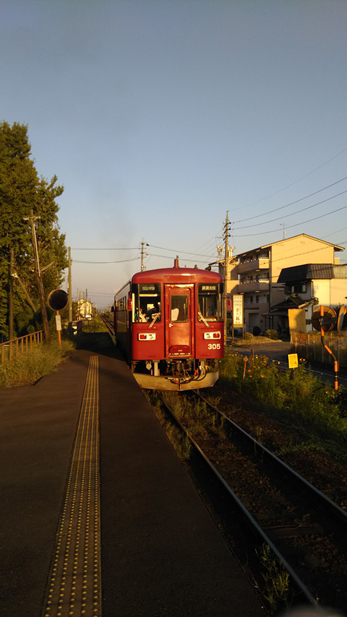 No.401　美濃太田へ向かう夕方の長鉄車両